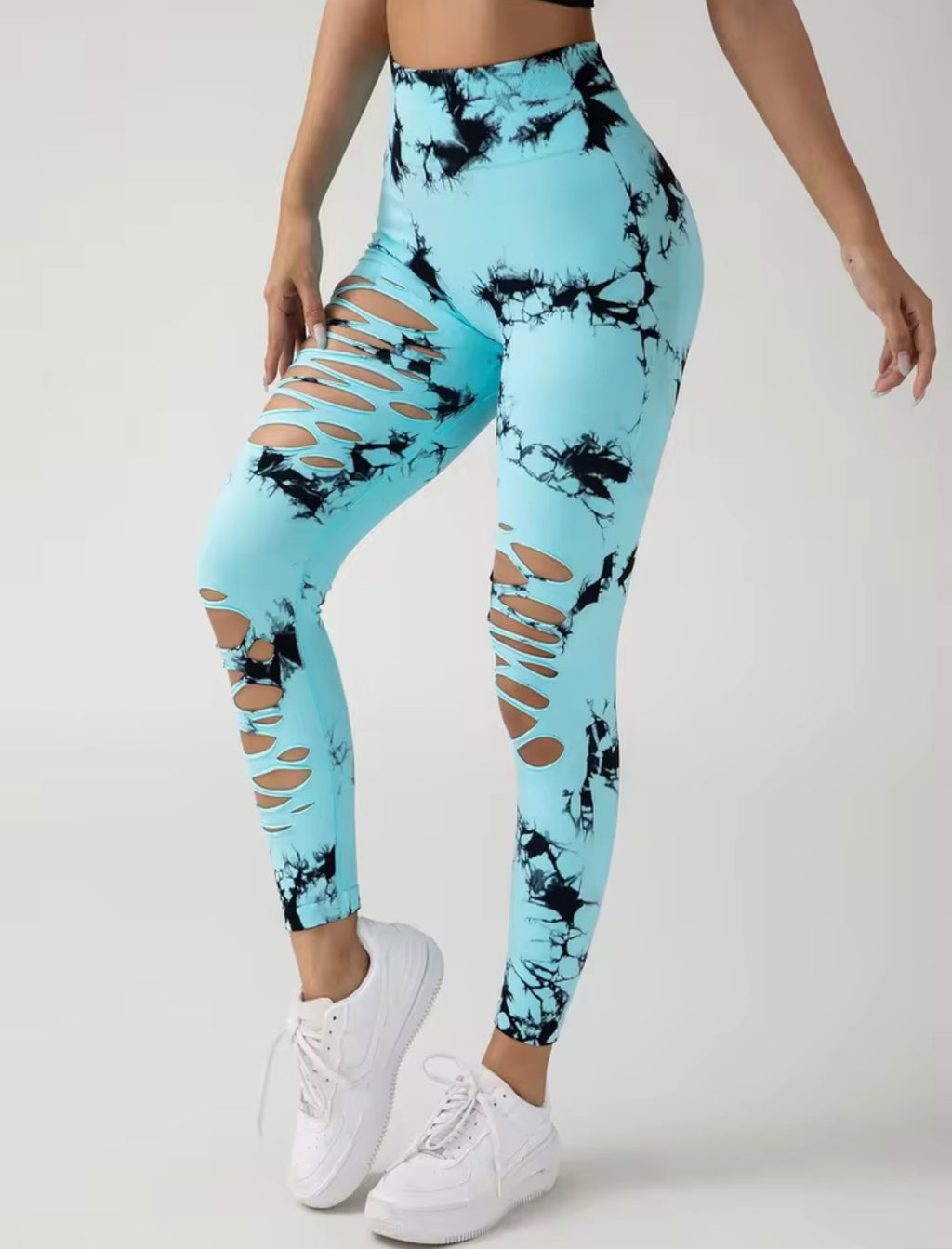 Women’s Spandex Stretchy Ripped Leggings