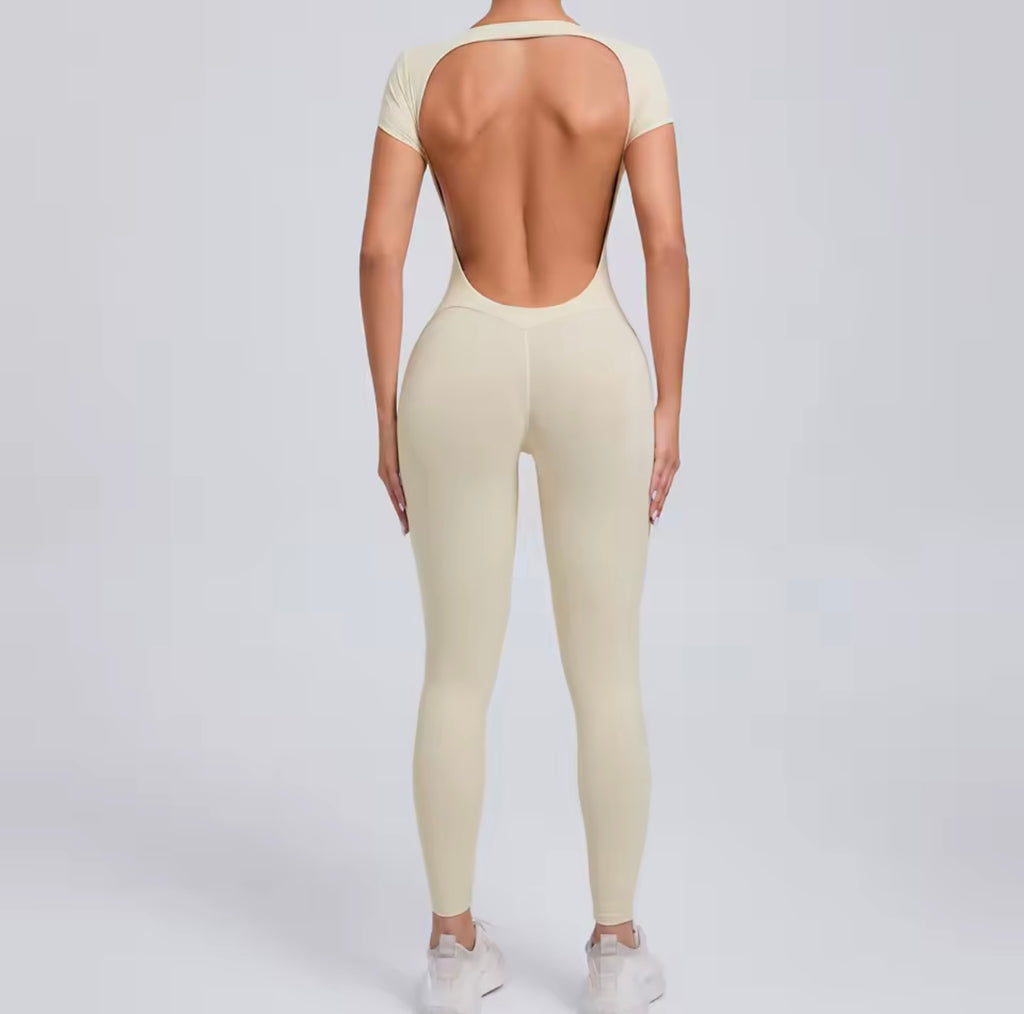 Women’s Backless Workout Jumpsuit