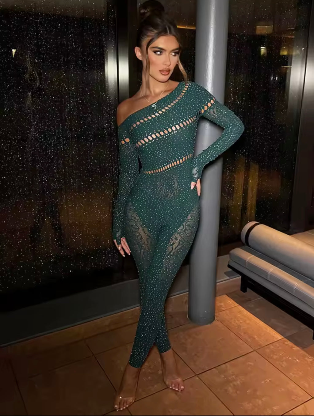 Naked Glam See-Through Jumpsuit