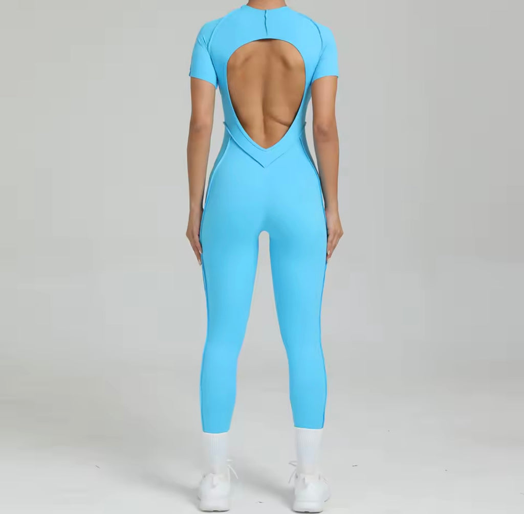 Women’s Workout Zipper Jumpsuit