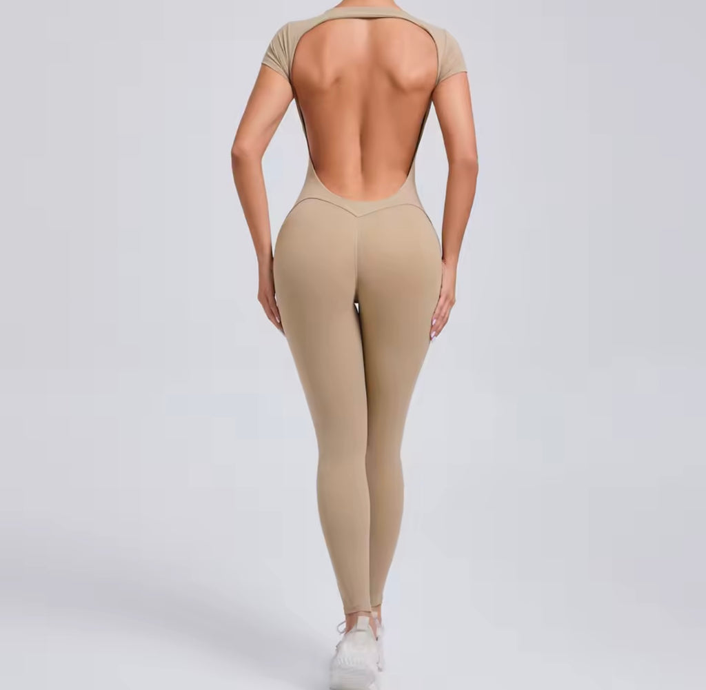 Women’s Backless Workout Jumpsuit