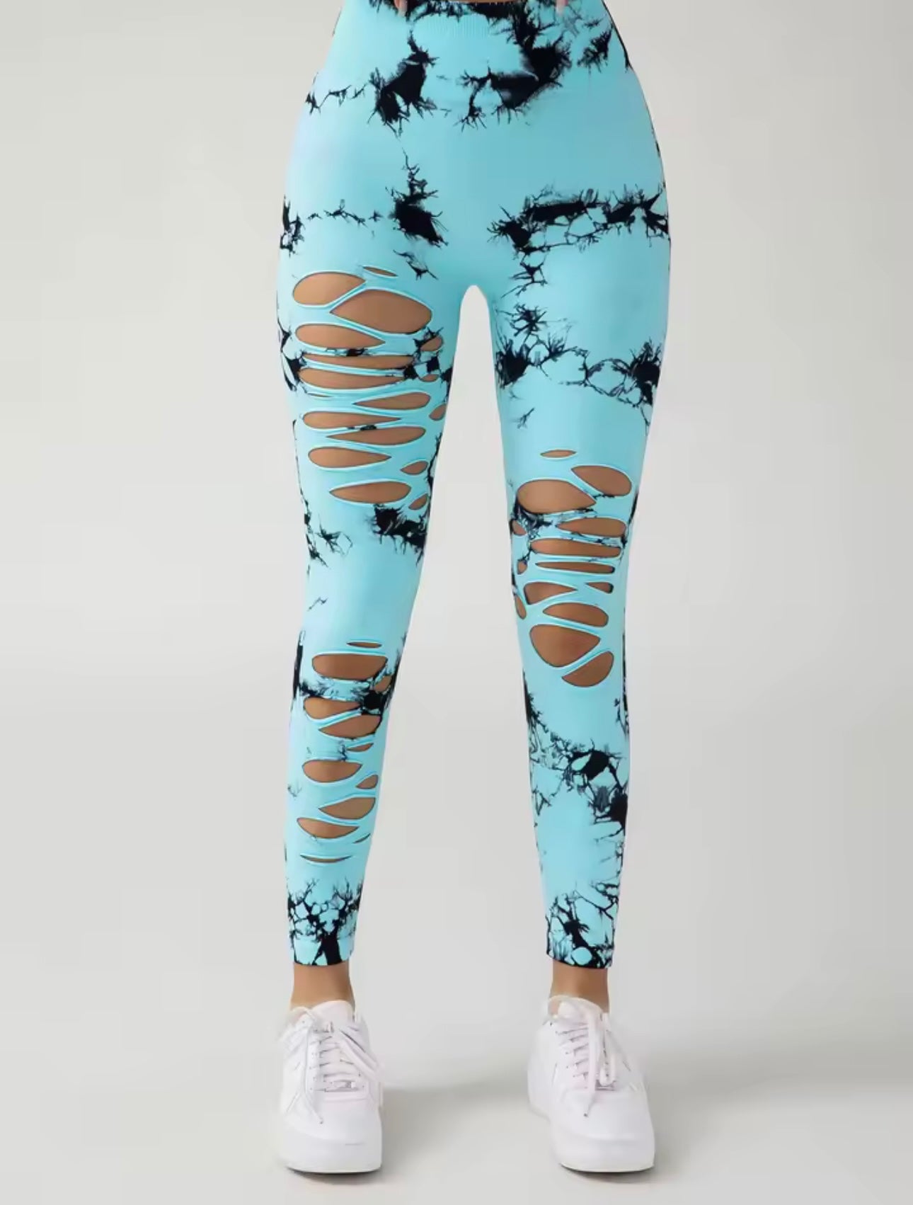 Women’s Spandex Stretchy Ripped Leggings
