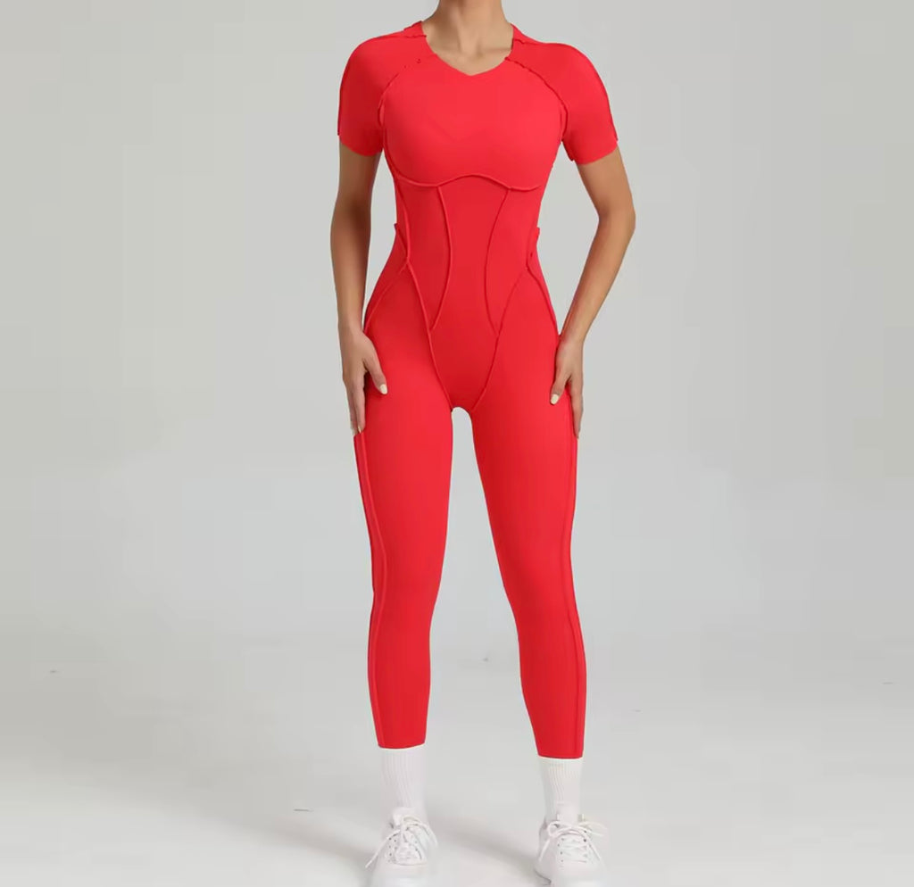 Women’s Workout Zipper Jumpsuit