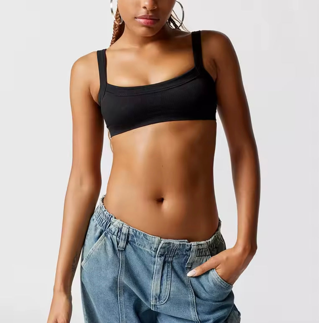 Women’s Knitted Cotton Bra Crop Top