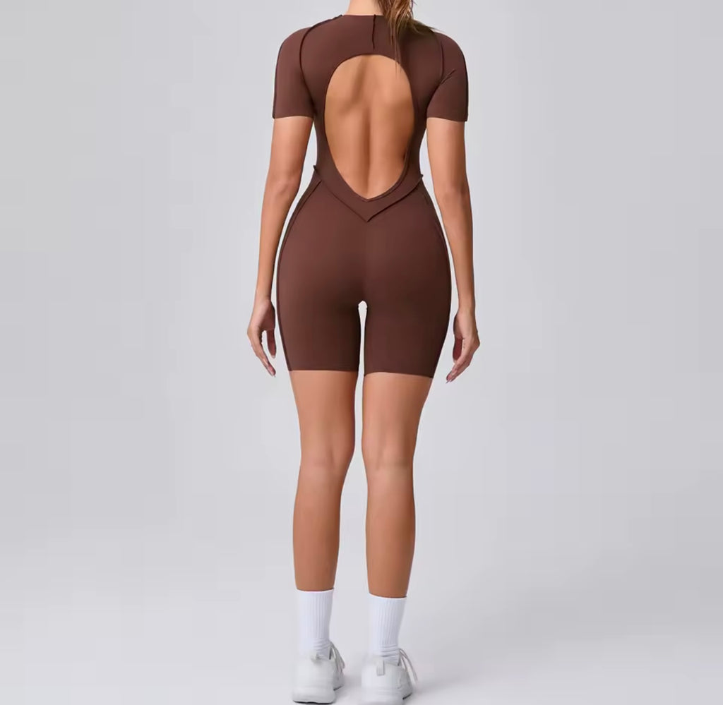 Women’s Backless Short Jumpsuit Sportswear