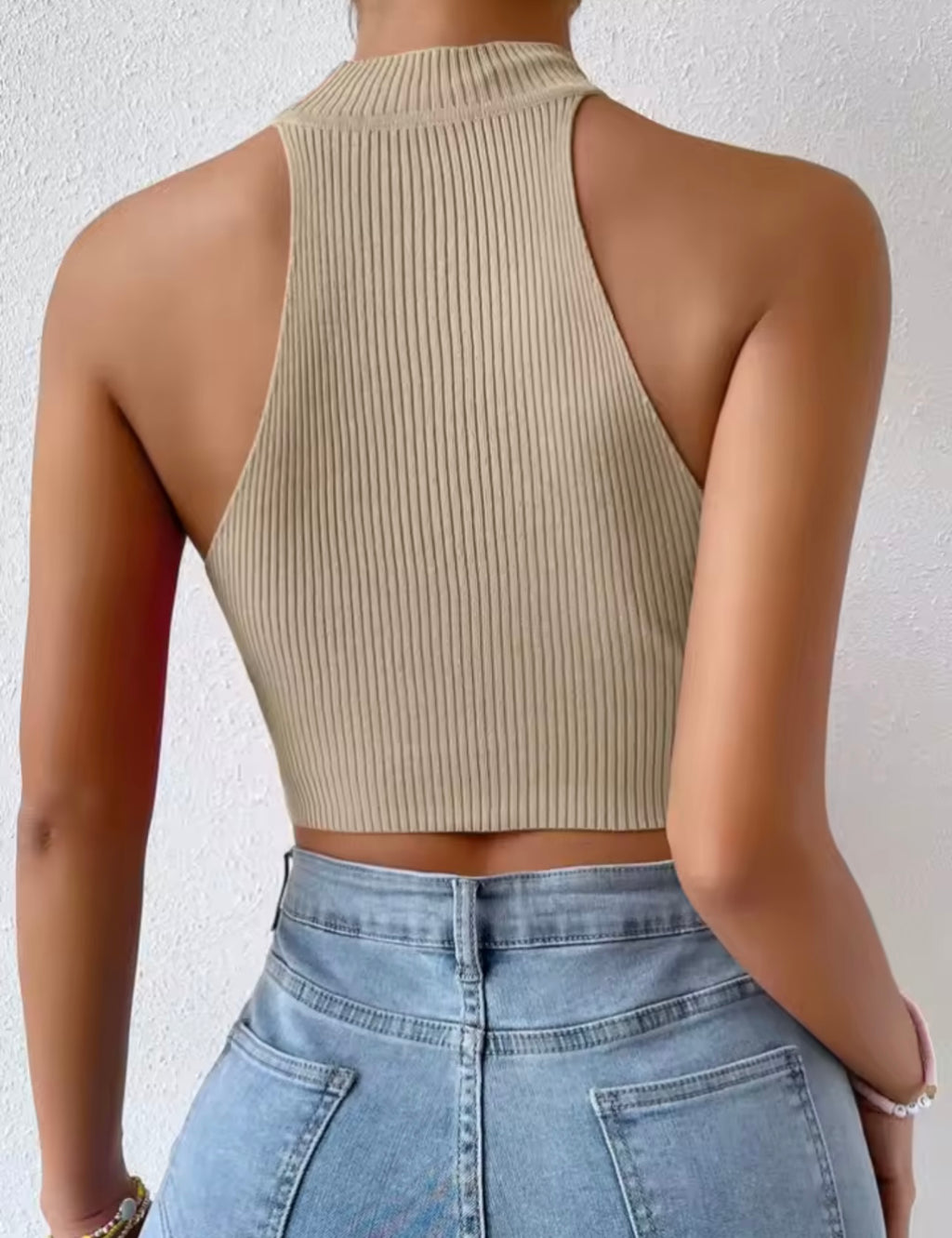 Turtleneck Slim Fit Crop Top