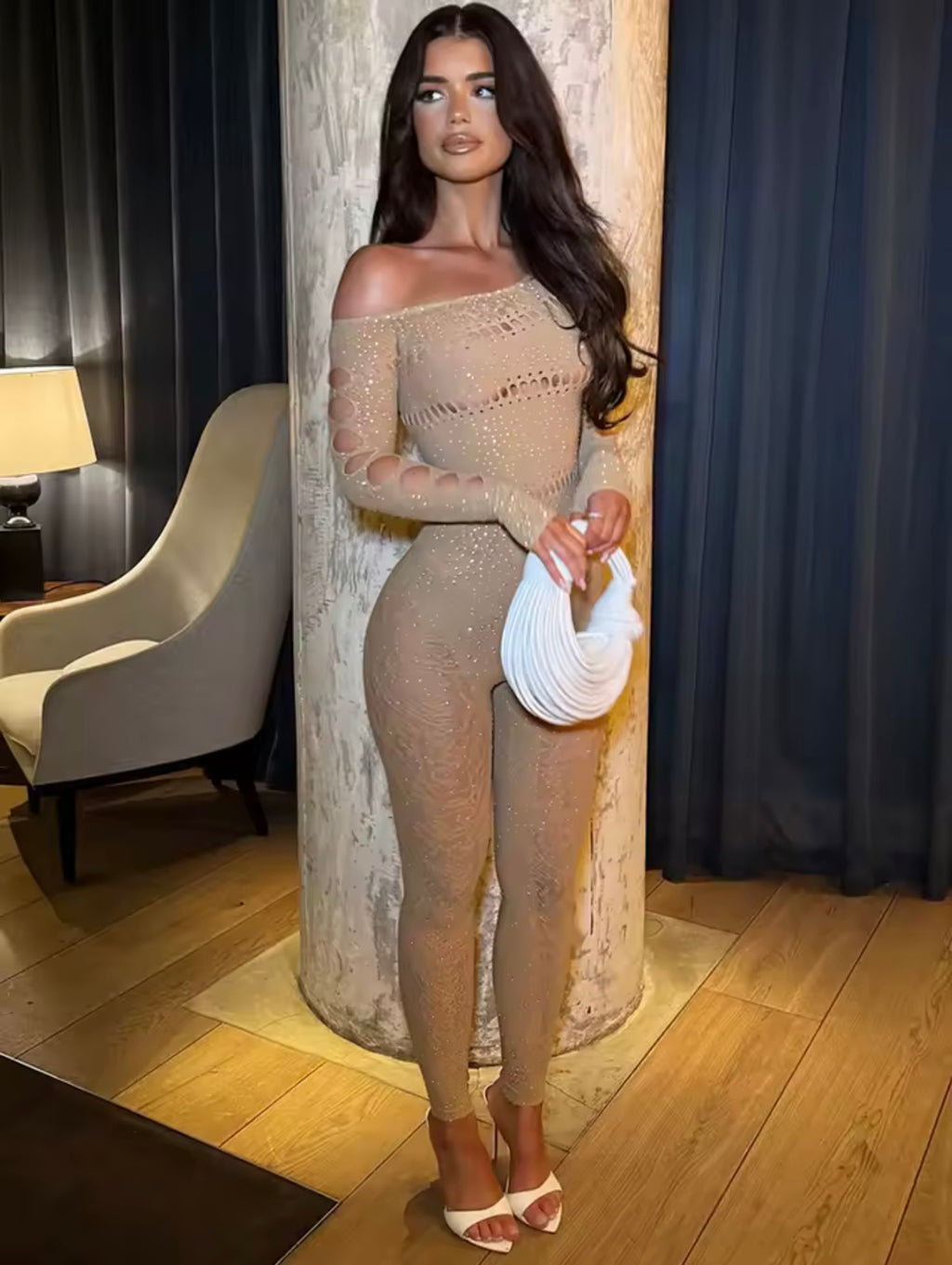 Naked Glam See-Through Jumpsuit