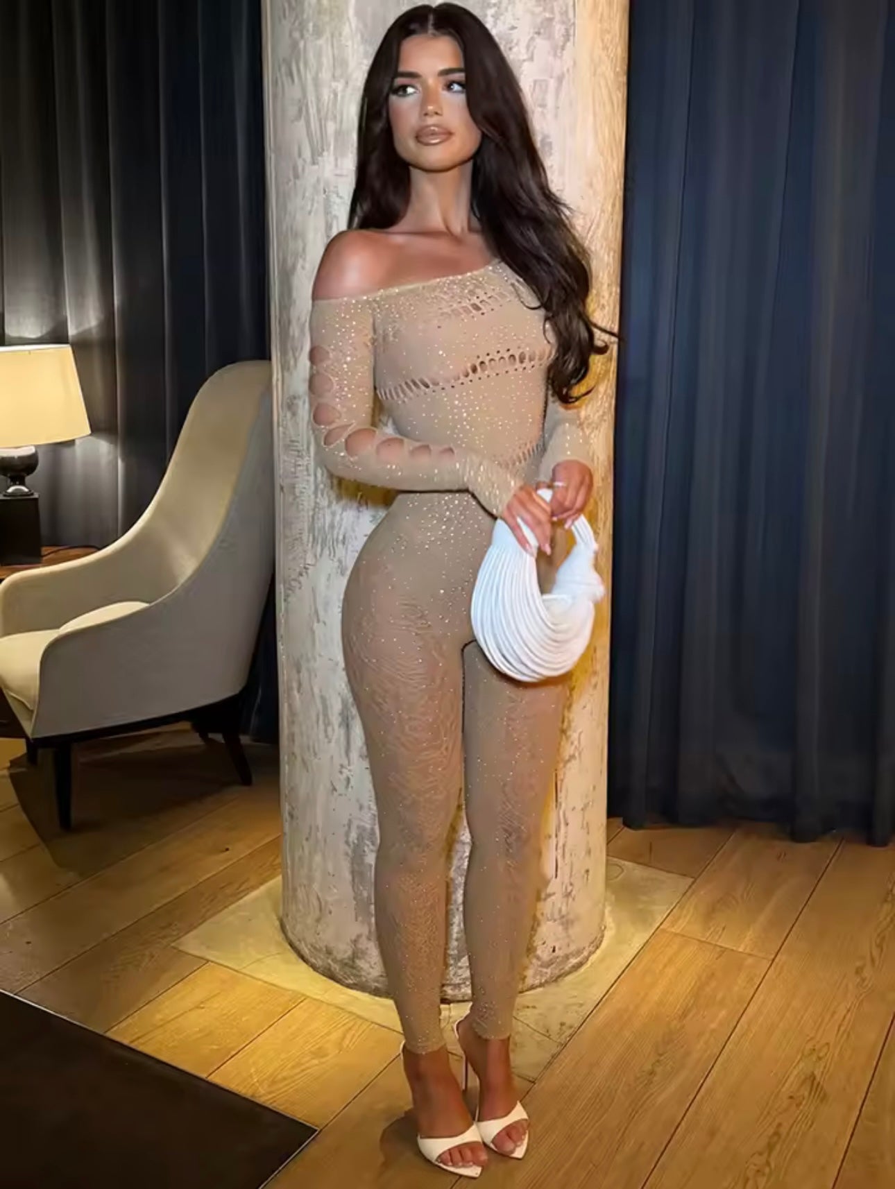 Naked Glam See-Through Jumpsuit