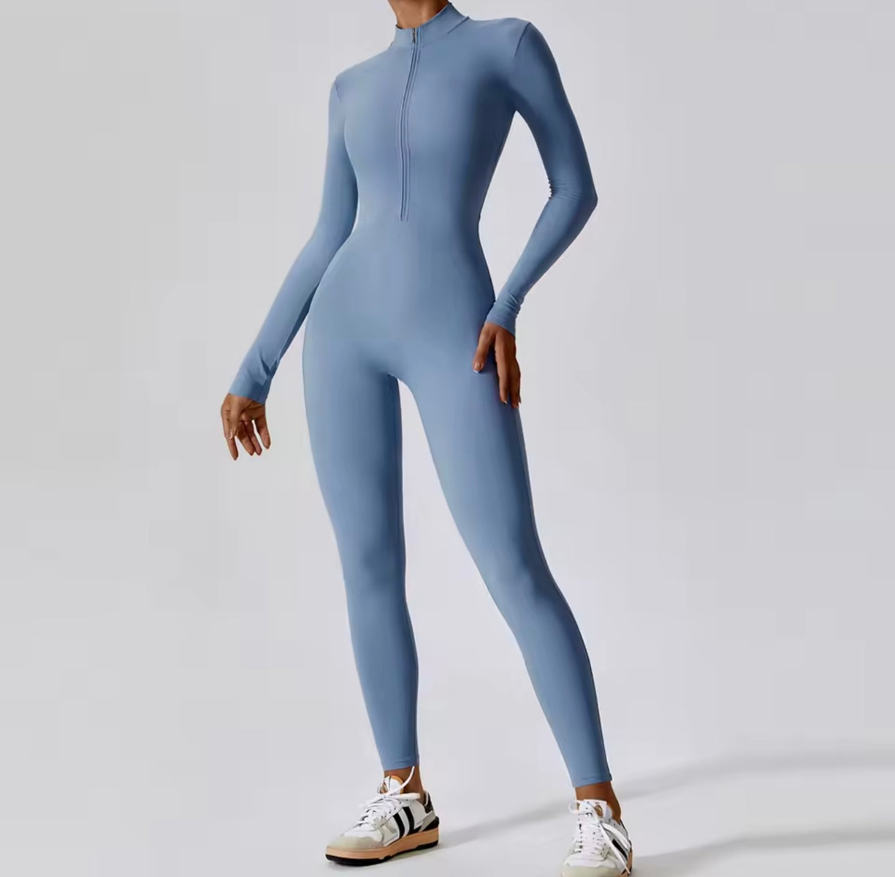 Aesthetic Long Sleeve Zipper Workout Boilersuit