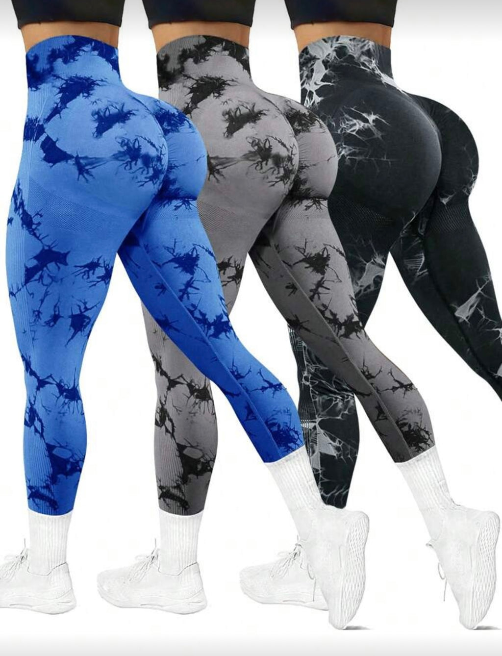 Butt Lifting High Waisted Tie Dye Yoga Leggings