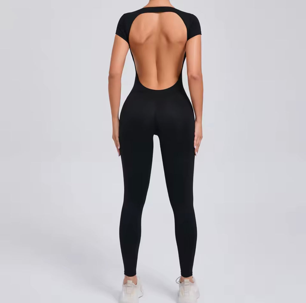 Women’s Backless Workout Jumpsuit