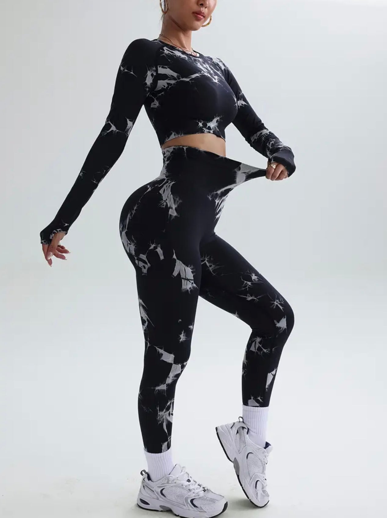 Butt Lifting High Waisted Tie Dye Yoga Leggings