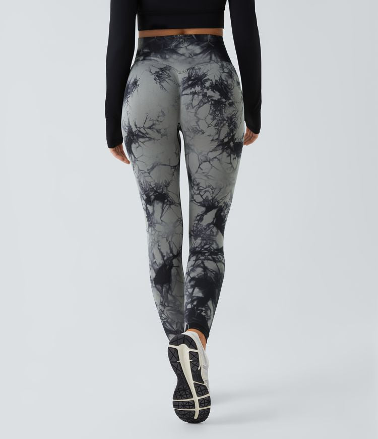 Butt Lifting High Waisted Tie Dye Yoga Leggings