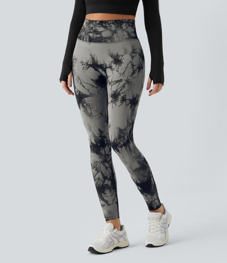 Butt Lifting High Waisted Tie Dye Yoga Leggings