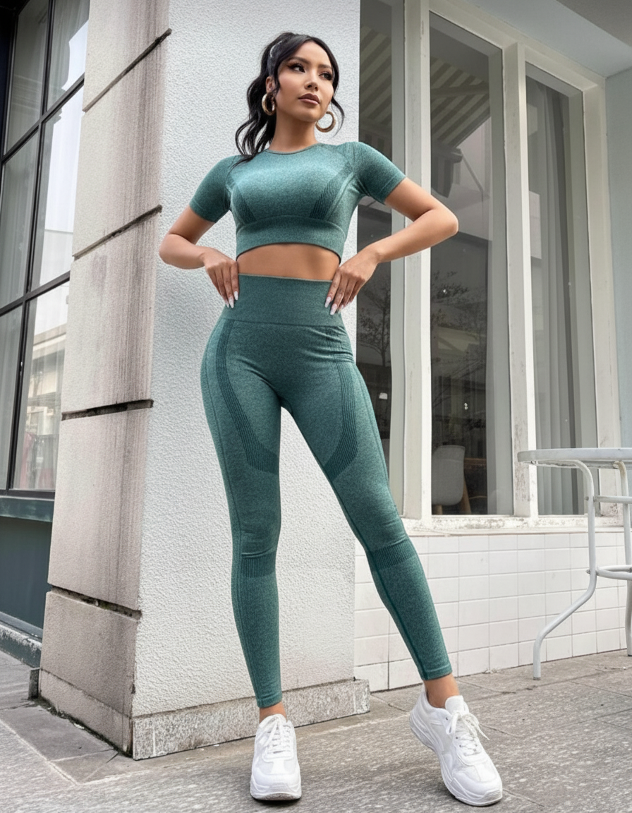 Seamless Waist Sculpt 2-Piece Workout Women Set